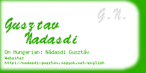 gusztav nadasdi business card