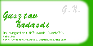 gusztav nadasdi business card